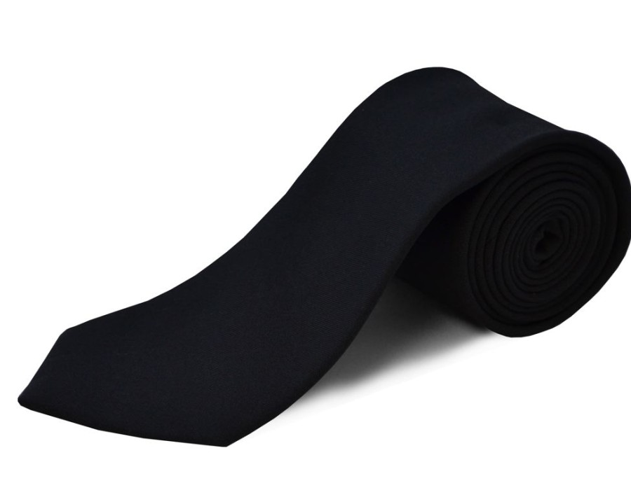 Accessories Double Two | Black Extra Long Tie