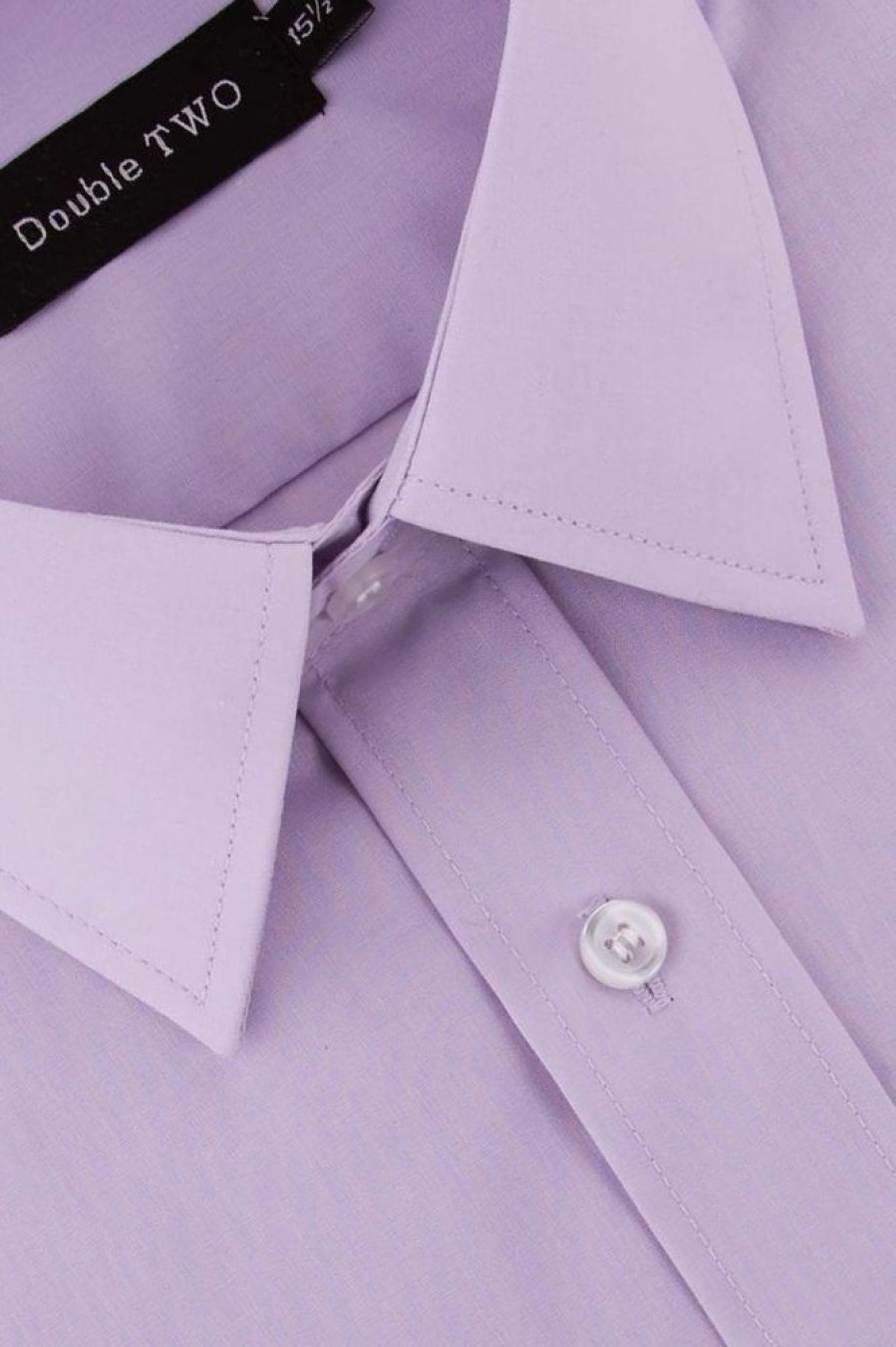 Shirts Double Two | Lilac Classic Easy Care Short Sleeve Shirt