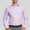 Shirts Double Two | Mauve Long Sleeve Non-Iron Shirt