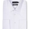 Shirts Double Two | White Marcella Bib Front Dress Shirt