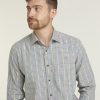 Casualwear Double Two | Green & Yellow Check Long Sleeve Casual Shirt