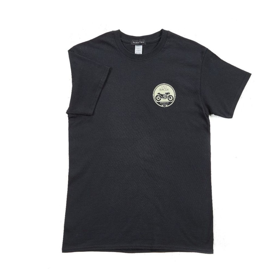 Casualwear Double Two | Black Cafe Racer Print T-Shirt Lifestyle