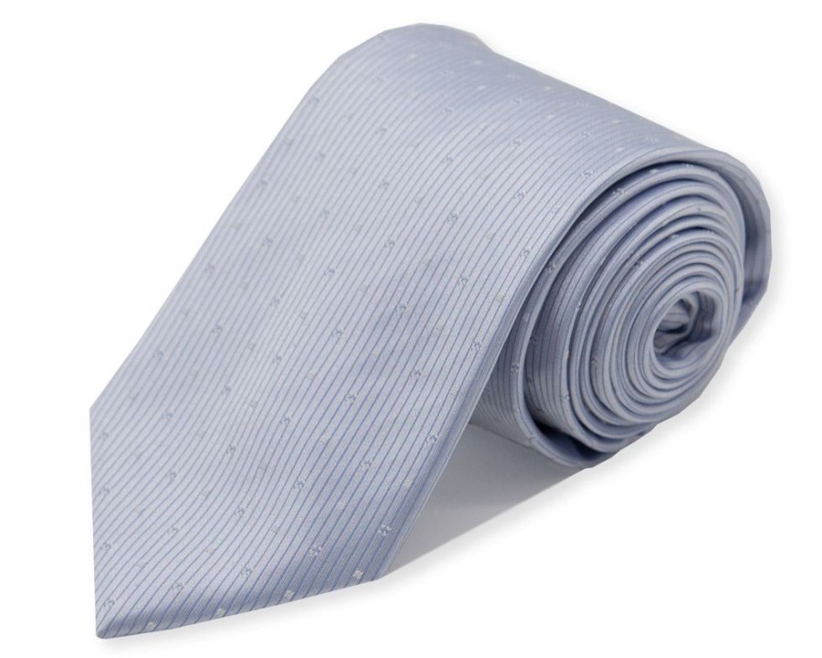 Accessories Double Two | Sky Blue Silk Patterned Tie