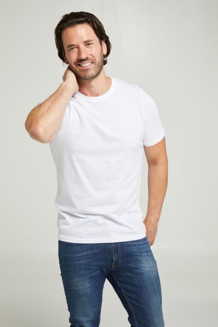 Casualwear Double Two | Plain White Pure Cotton T-Shirt