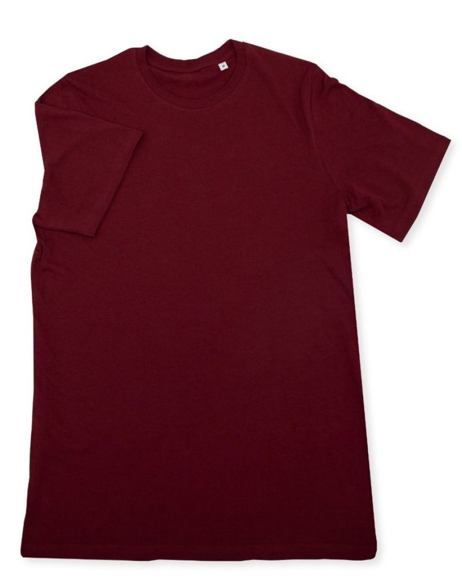 Casualwear Double Two | Plain Burgundy Pure Cotton T-Shirt