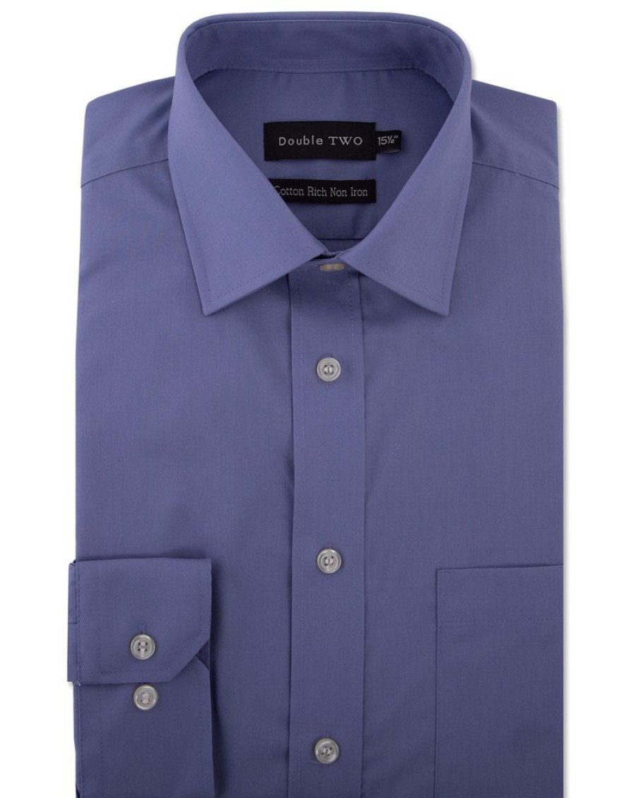 Shirts Double Two | Purple Grape Long Sleeve Non-Iron Shirt