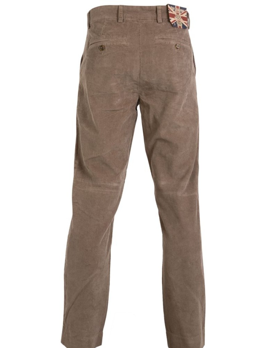 Countrywear Double Two | Taupe Narrow Wale Corduroy Trousers