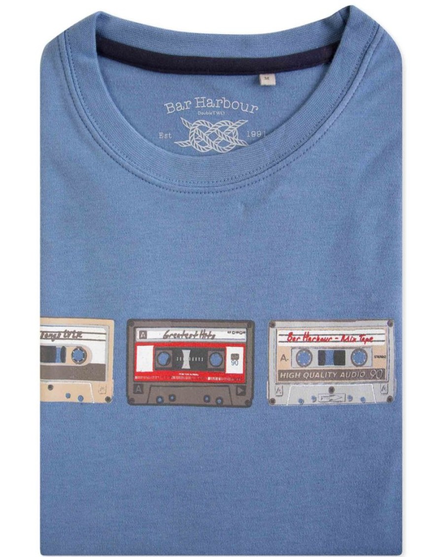 Casualwear Double Two | Blue Tapes Print T-Shirt