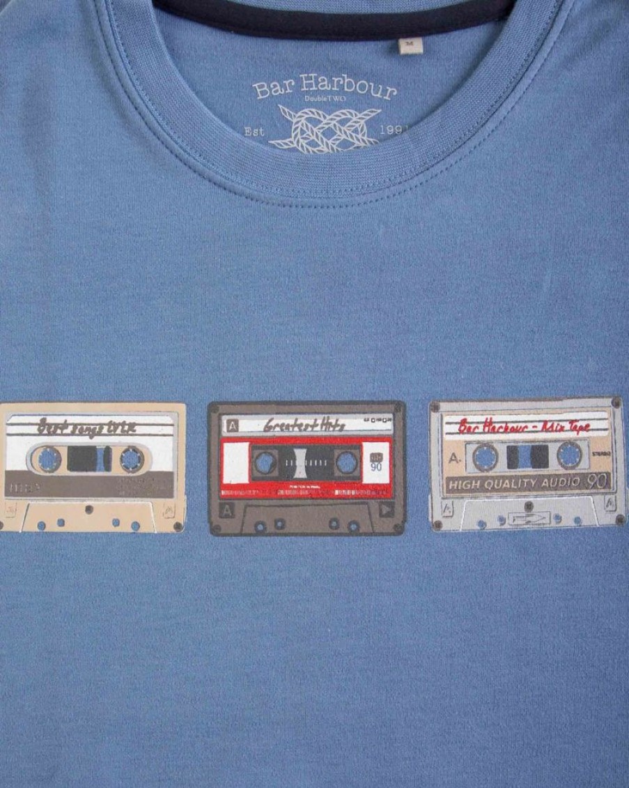 Casualwear Double Two | Blue Tapes Print T-Shirt