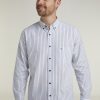 Casualwear Double Two | Blue Striped Long Sleeve Casual Shirt