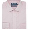 Shirts Double Two | Pink Non-Iron Pure Cotton Twill Shirt