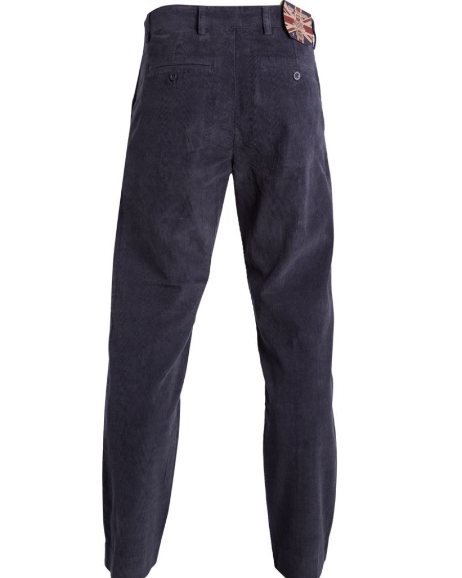 Countrywear Double Two | Charcoal Narrow Wale Corduroy Trousers