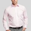 Shirts Double Two | New Pink Long Sleeve Non-Iron Shirt