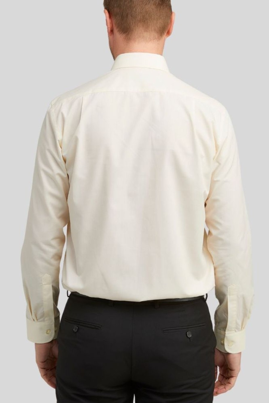 Shirts Double Two | Cream Classic Easy Care Long Sleeve Shirt