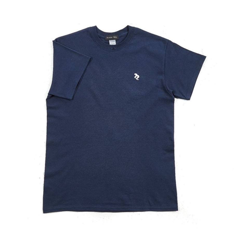 Casualwear Double Two | Plain Navy Logo T-Shirt Lifestyle