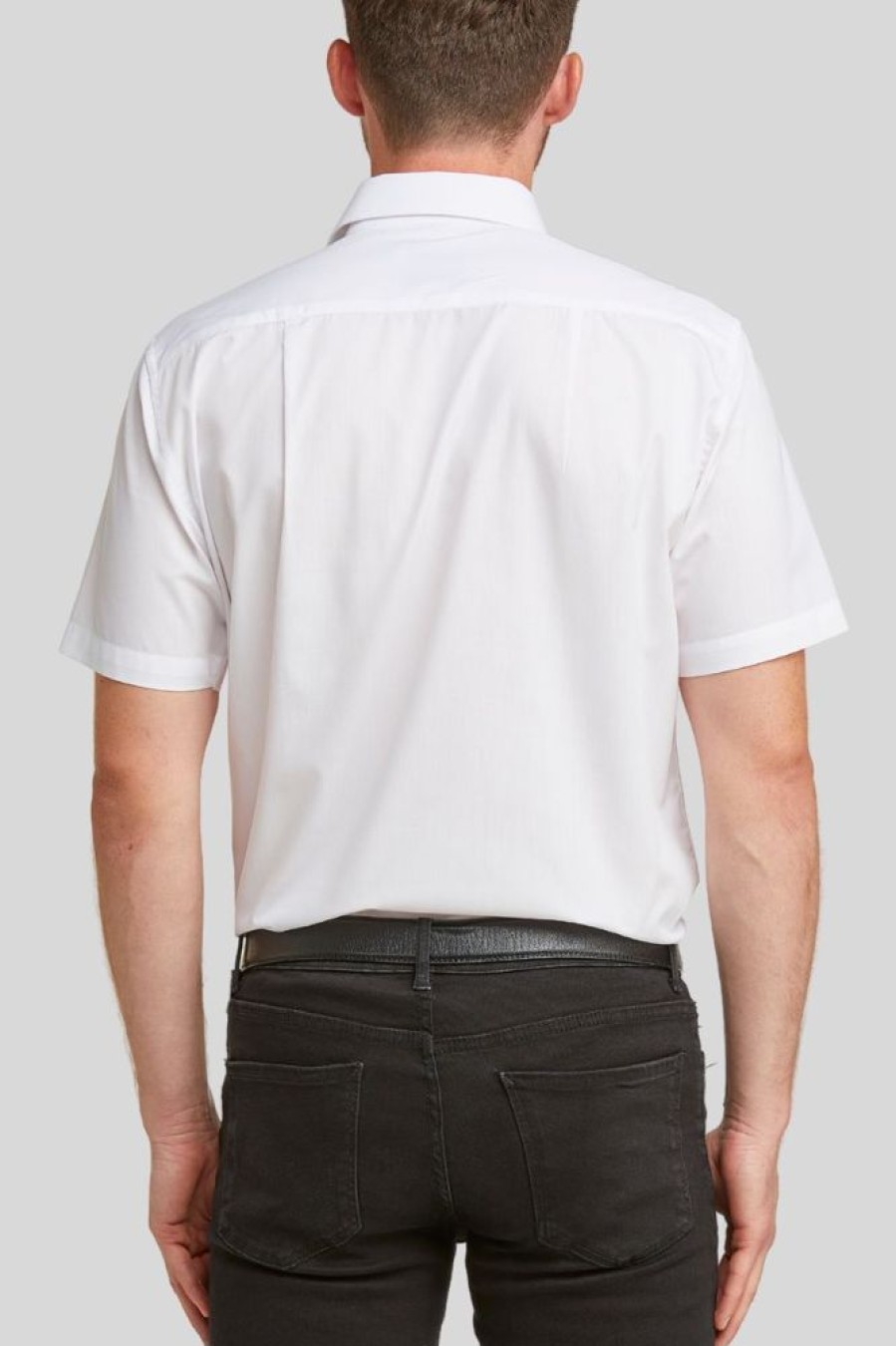 Shirts Double Two | White Classic Easy Care Short Sleeve Shirt