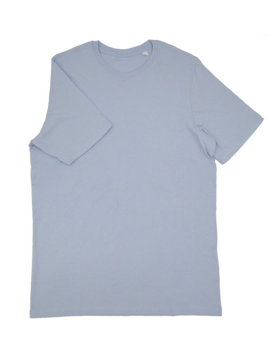 Casualwear Double Two | Plain Sky Blue Pure Cotton T-Shirt