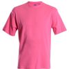 Casualwear Double Two | Plain Pink Ribbed Neck T-Shirt