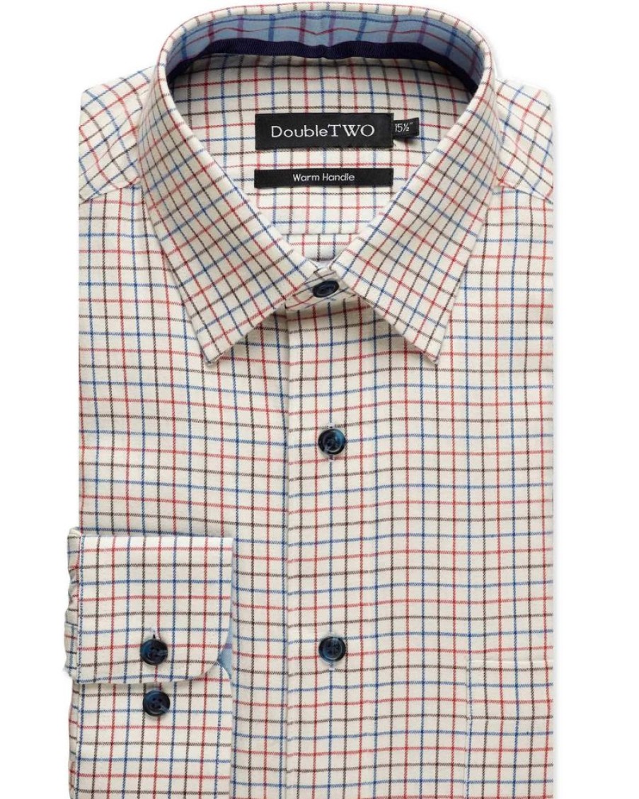 Countrywear Double Two | Rust Tattersall Check Warm Handle Shirt