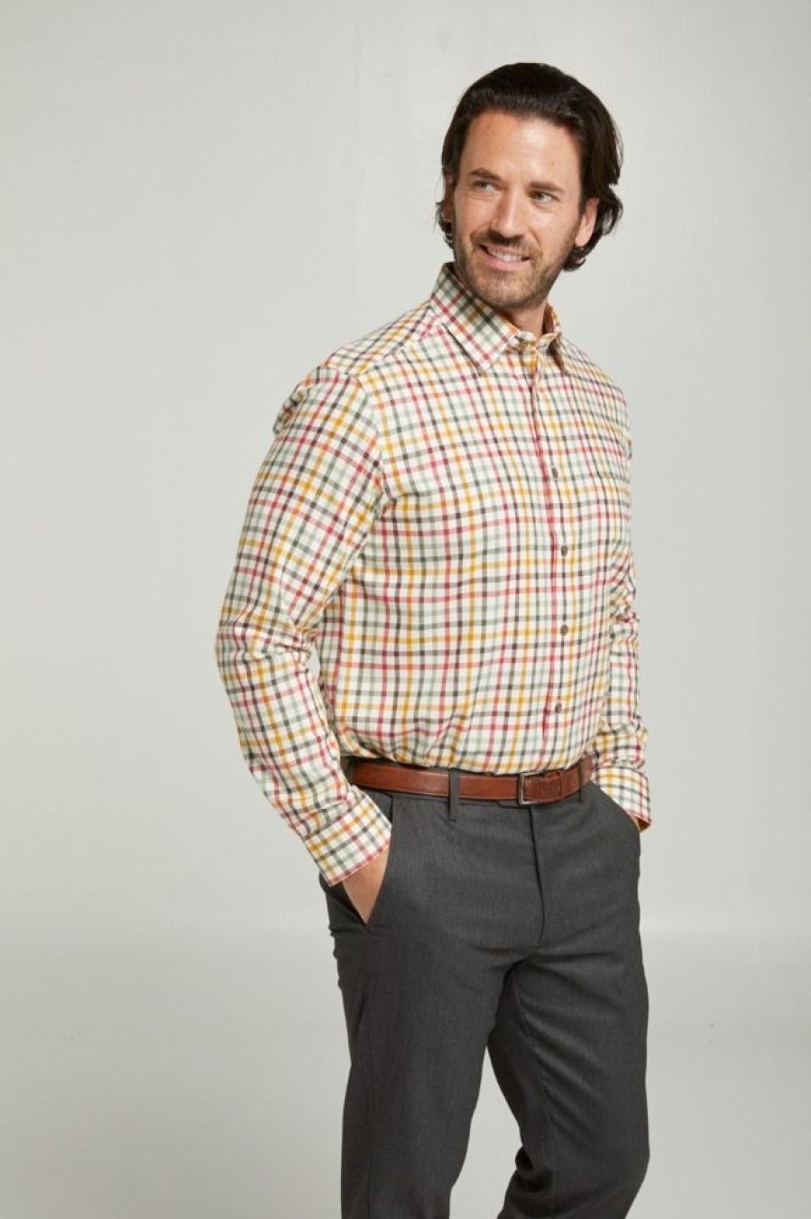 Countrywear Double Two | Gold Tattersall Check Warm Handle Shirt