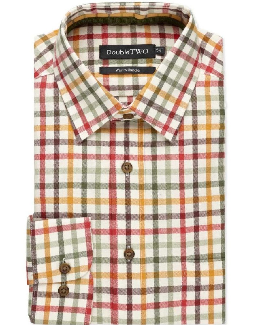 Countrywear Double Two | Gold Tattersall Check Warm Handle Shirt