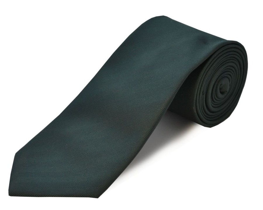 Accessories Double Two | Bottle Green Extra Long Tie