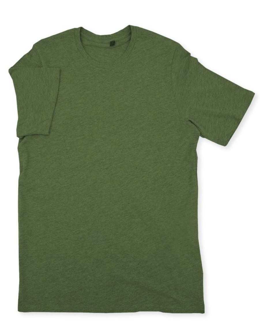 Casualwear Double Two | Plain Military Green Pure Cotton T-Shirt