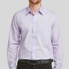 Shirts Double Two | Lilac Classic Easy Care Long Sleeve Shirt