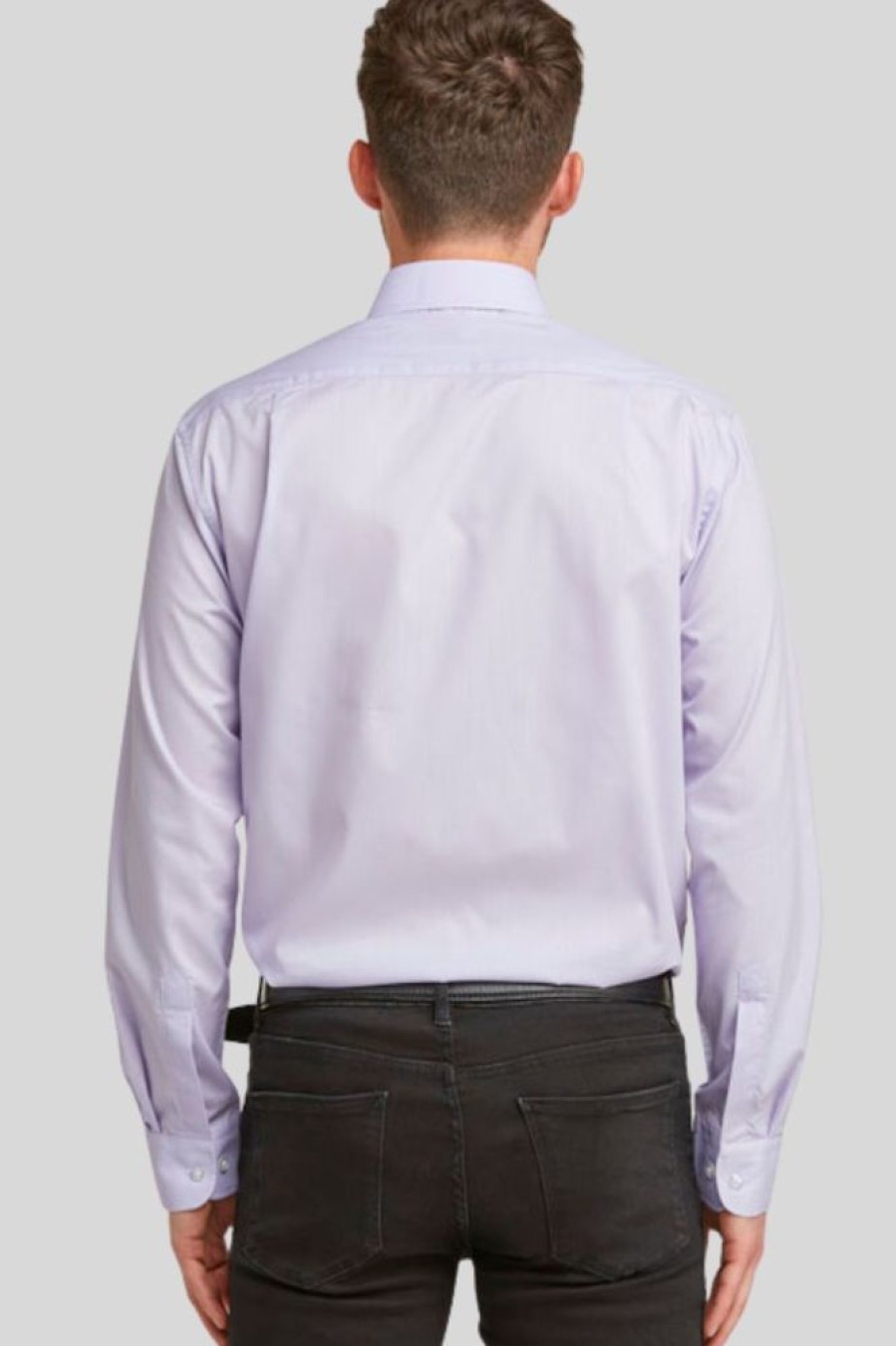 Shirts Double Two | Lilac Classic Easy Care Long Sleeve Shirt