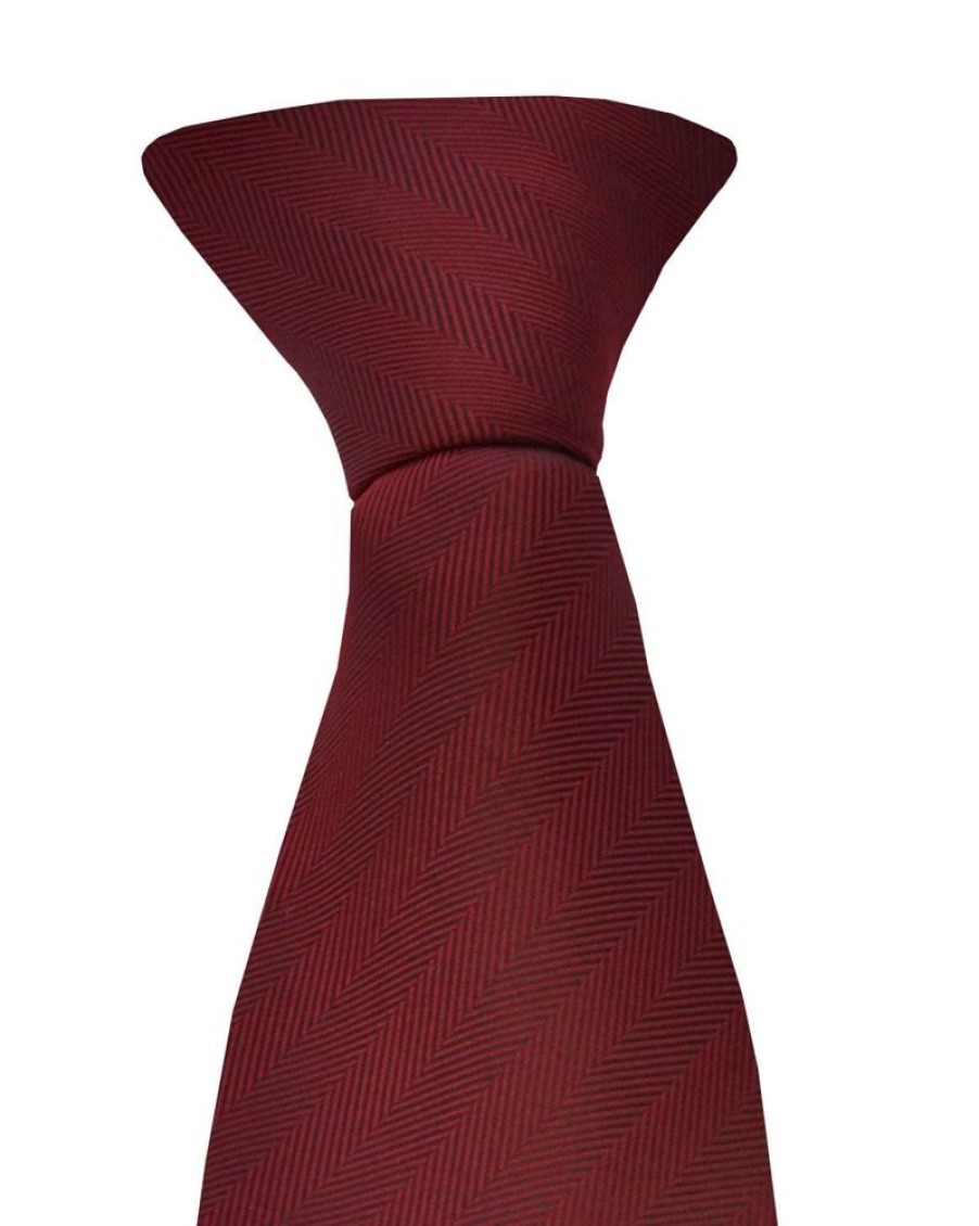 Accessories Double Two | Maroon Clip On Tie