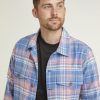 Casualwear Double Two | Soft Blue & Pink Check Overshirt