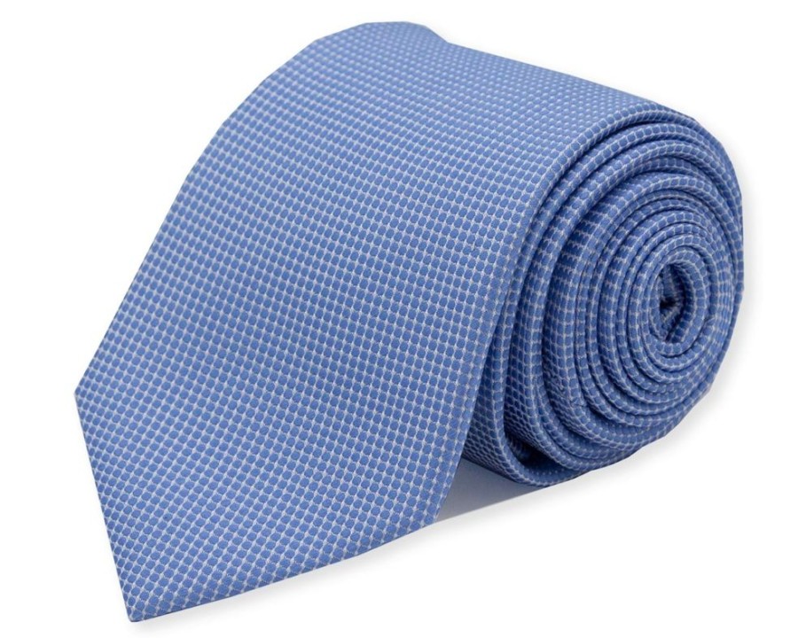 Accessories Double Two | Blue Silk Spotted Tie