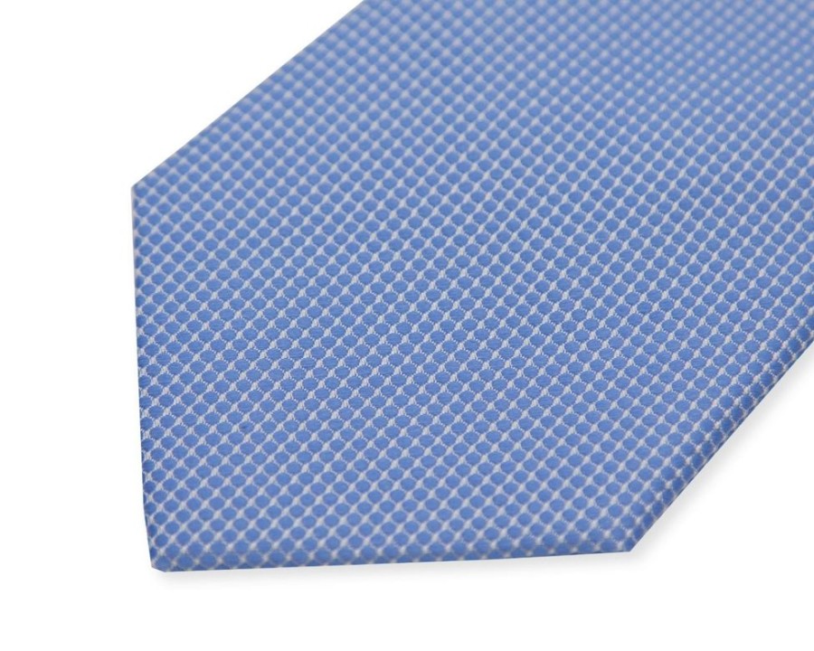 Accessories Double Two | Blue Silk Spotted Tie