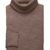 Casualwear Double Two | Bark Merino Blend Roll Neck Jumper