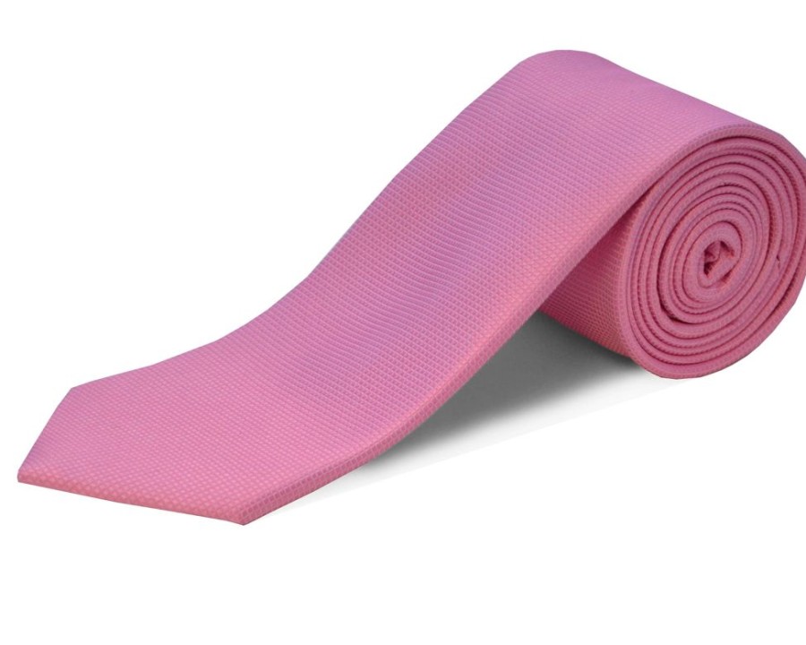 Accessories Double Two | Pink Silk Tie