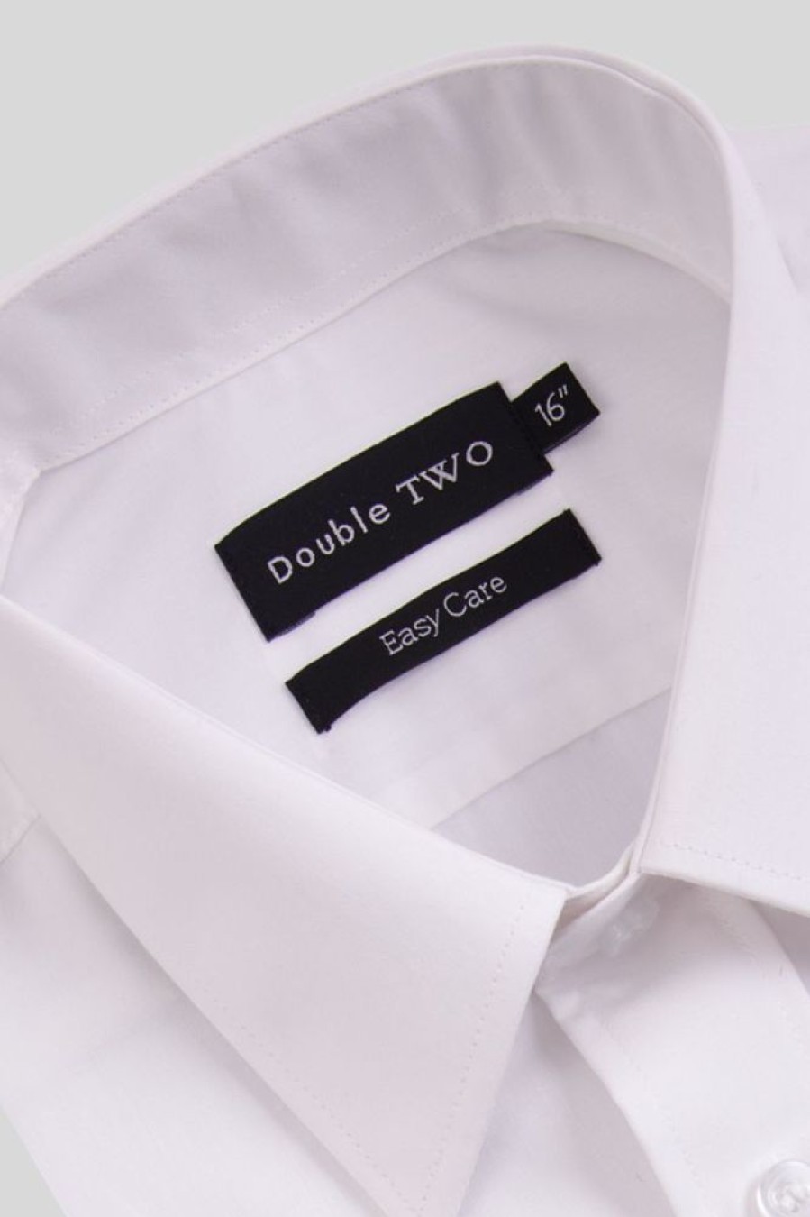 Shirts Double Two | White Classic Easy Care Long Sleeve Shirt