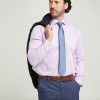 Shirts Double Two | Lilac Non-Iron Pure Cotton Twill Shirt