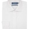 Shirts Double Two | White Non-Iron Pure Cotton Twill Shirt