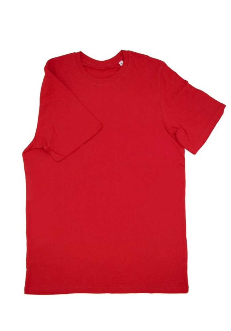 Casualwear Double Two | Plain Red Pure Cotton T-Shirt